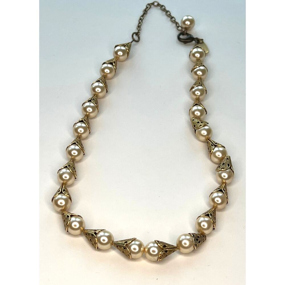 Lenora Dame Faux Pearl Necklace